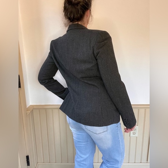 Ralph Ralph Lauren Vintage Union Blazer Gray Herringbone 3 Button Women’s Sz 8 - Picture 6 of 12